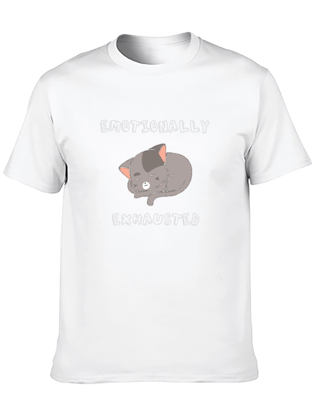 Emotionally Exhausted Cat T-Shirt - Unisex