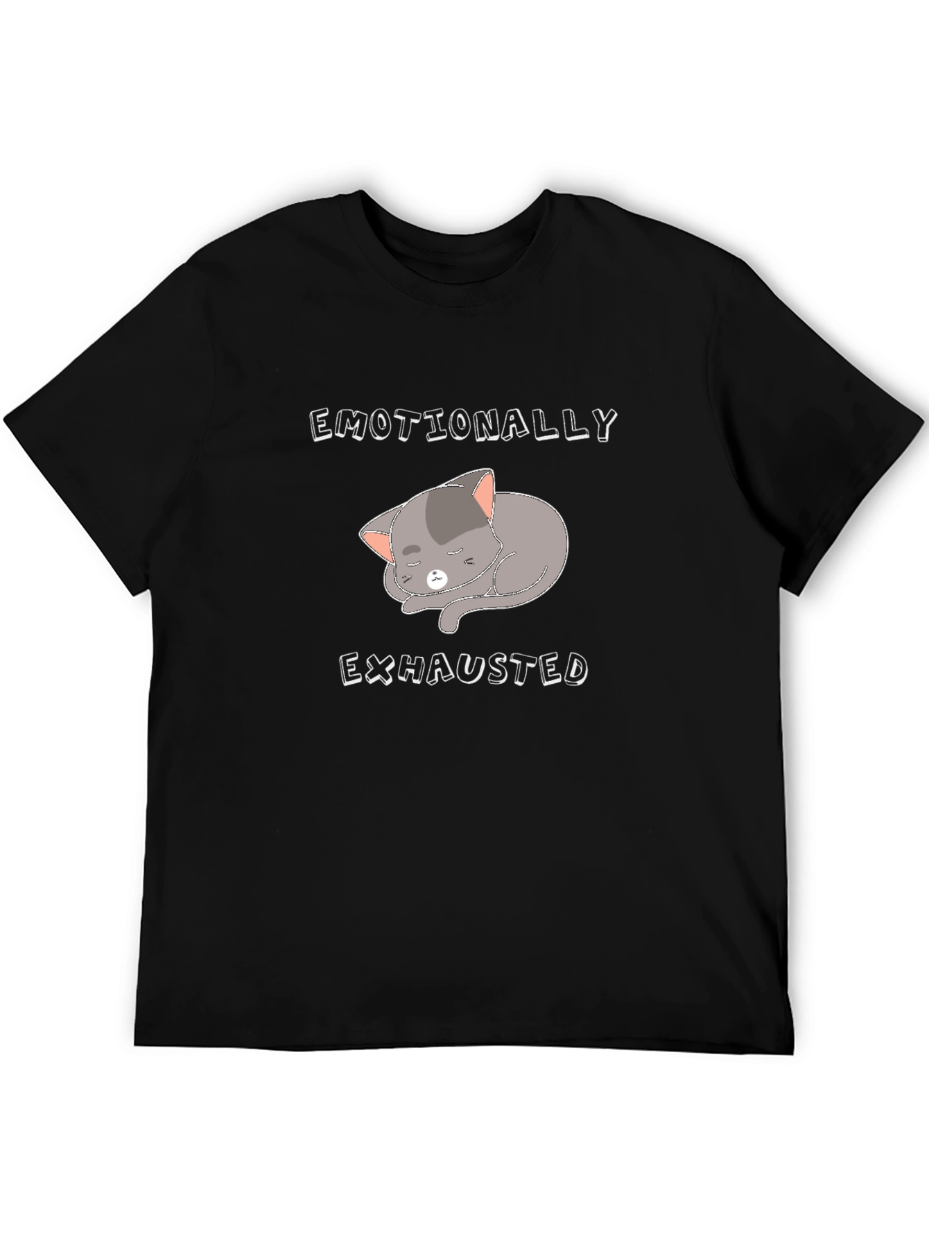 Emotionally Exhausted Cat T-Shirt - Unisex