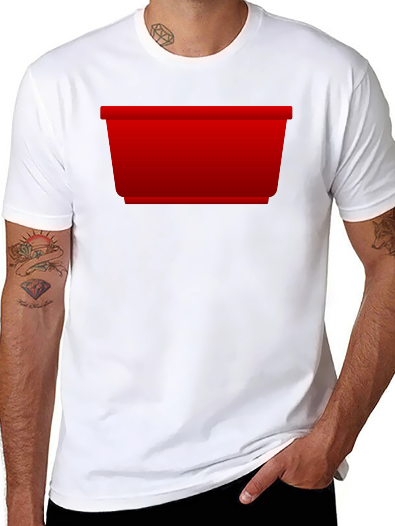 Bold Red Rectangle Tee - Statement Style