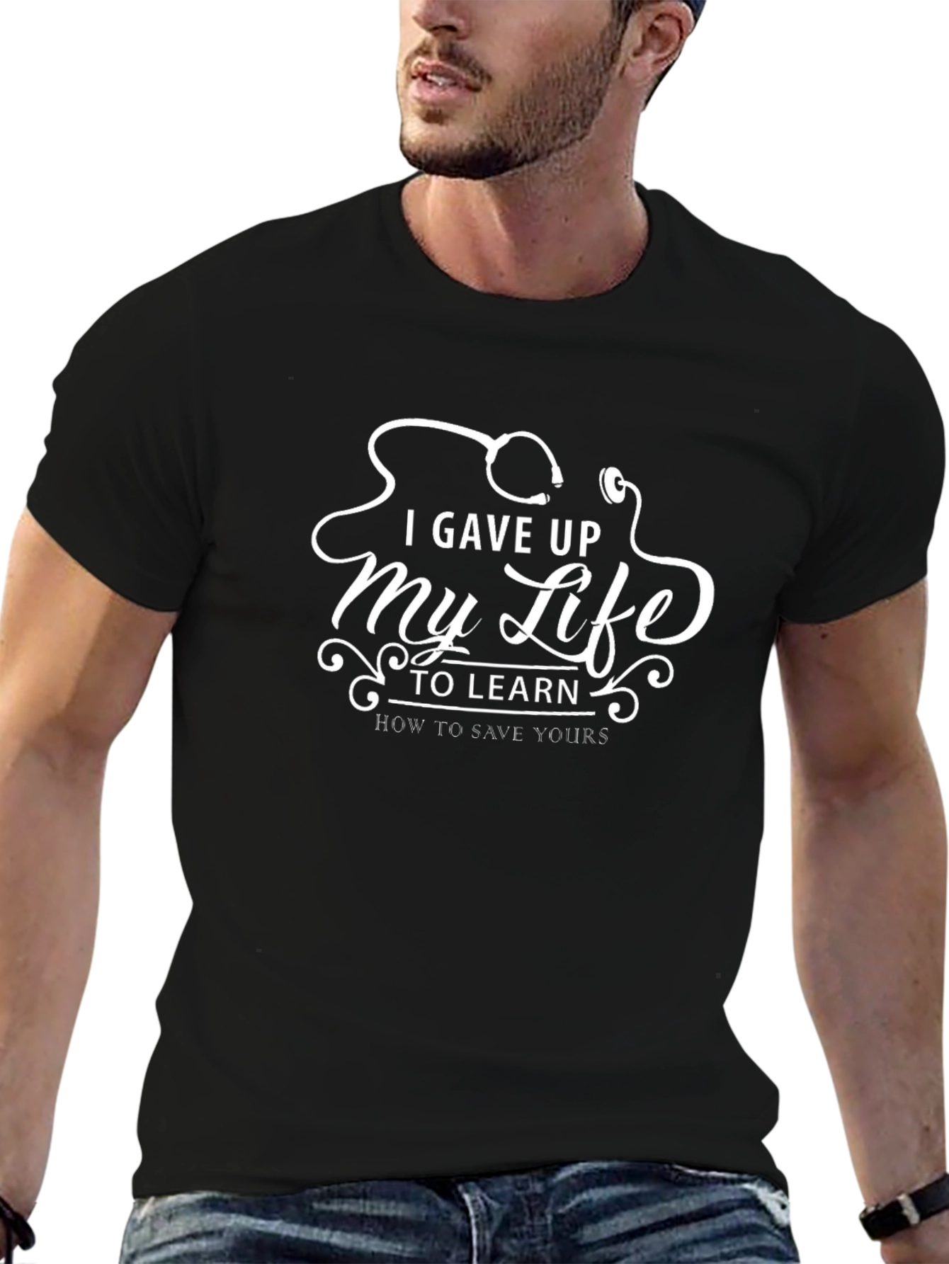 I Gave Up My Life to Learn Black T-Shirt