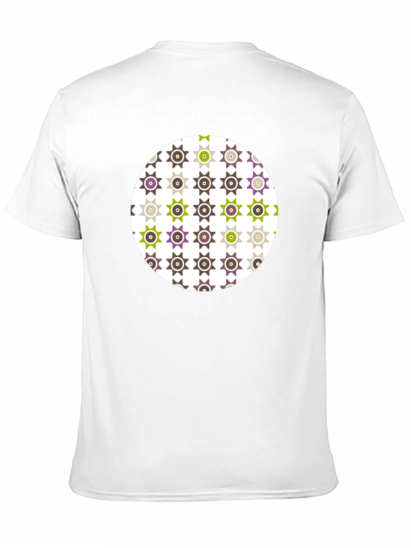 Patterned Graphic Tee - Black Cotton Blend Casual Wear