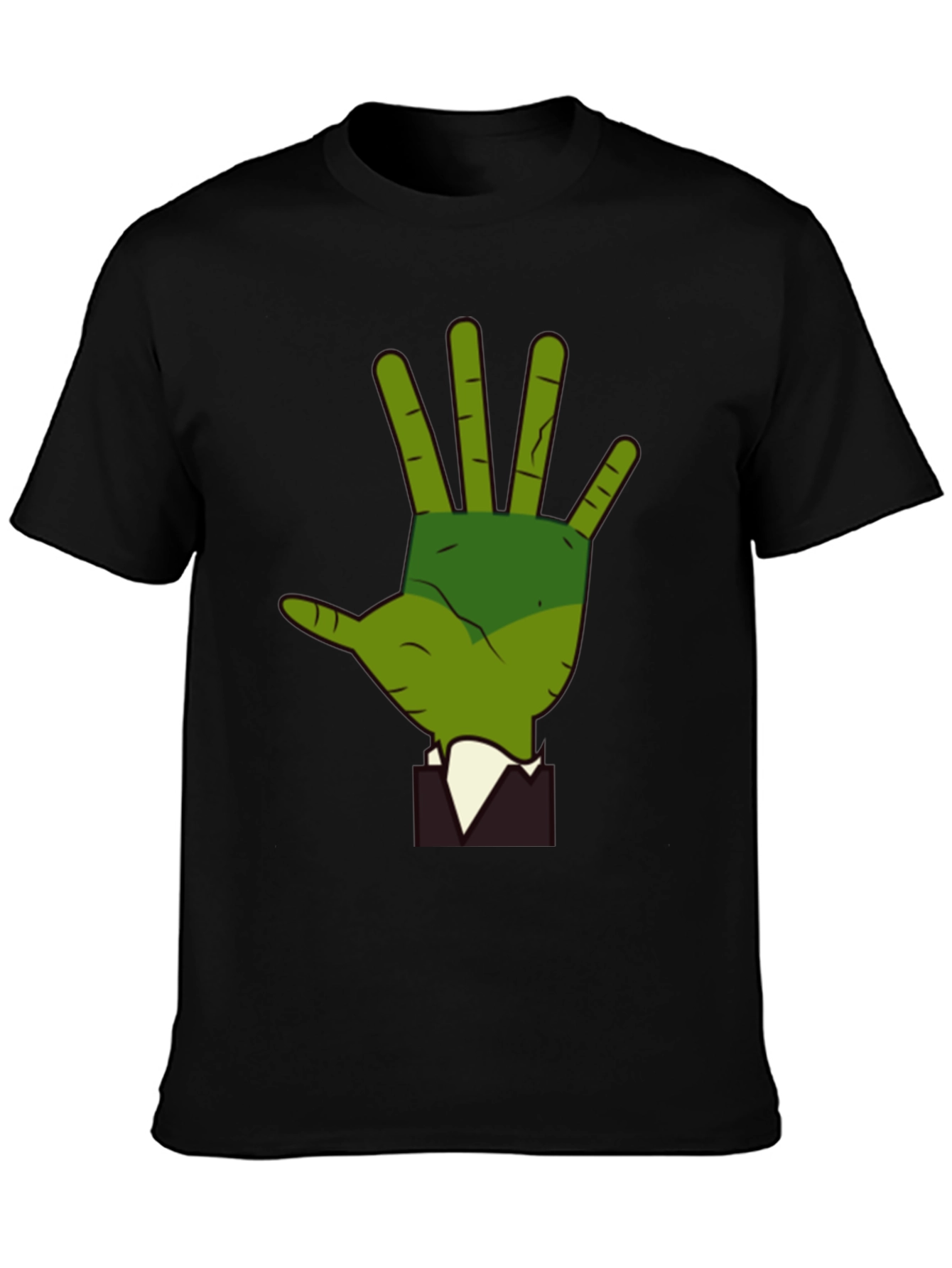 Green Hand Graphic Tee - Quirky Style