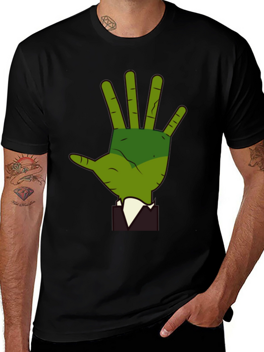 Green Hand Graphic Tee - Quirky Style