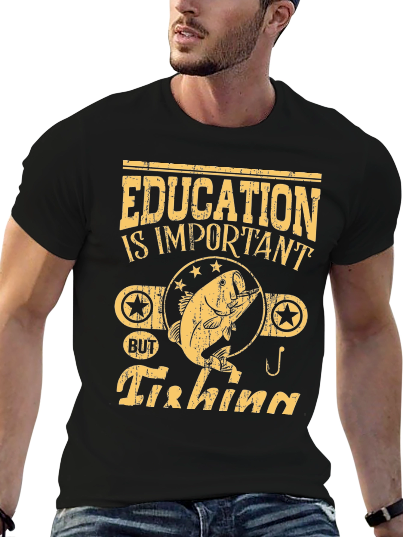 Education is Important Fishing T-Shirt