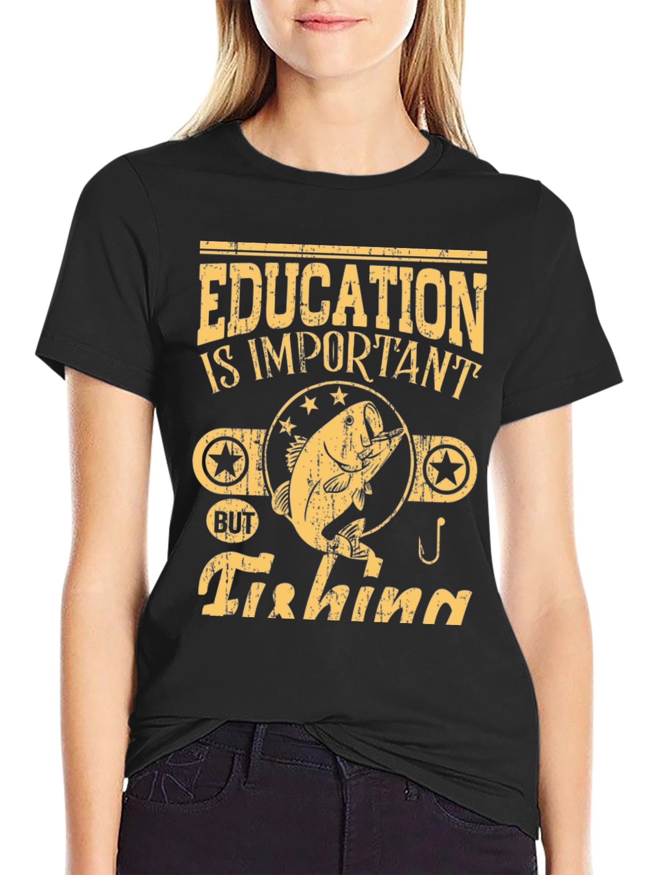 Education is Important Fishing T-Shirt