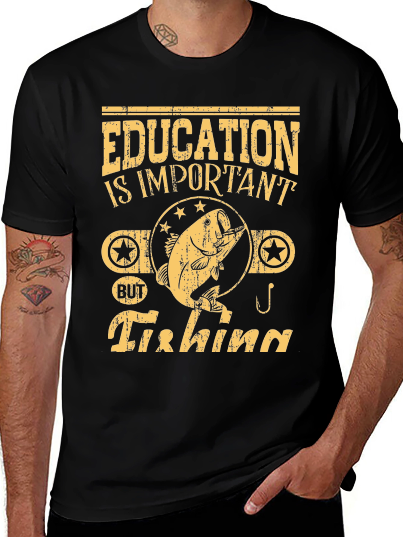 Education is Important Fishing T-Shirt