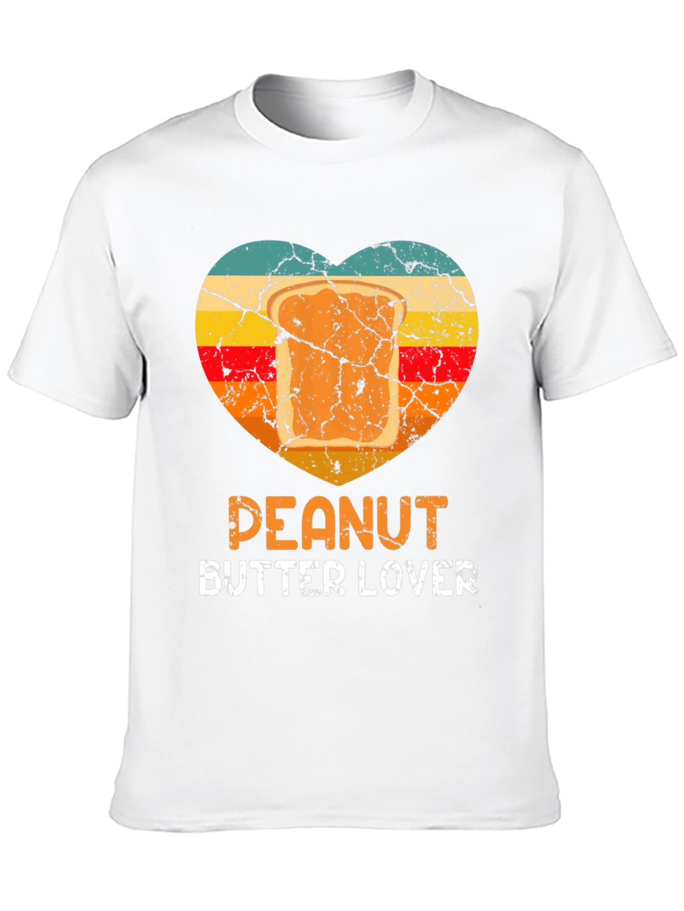 Peanut Butter Lover T-Shirt Retro Heart Design