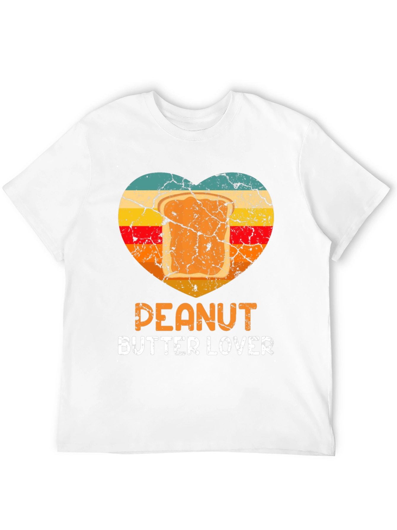 Peanut Butter Lover T-Shirt Retro Heart Design