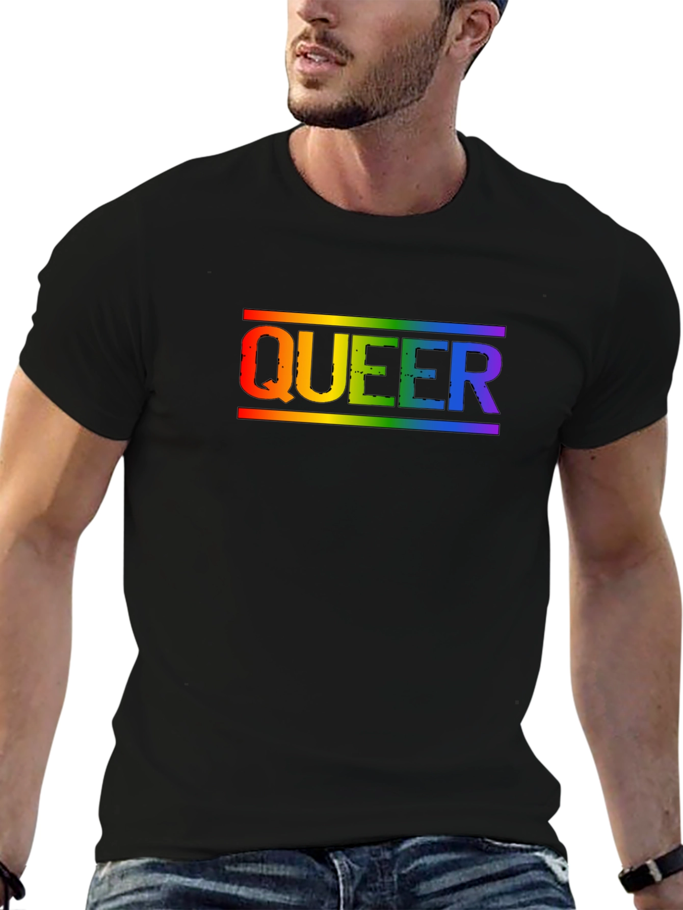 Queer Rainbow Pride T-Shirt - Soft Cotton Blend
