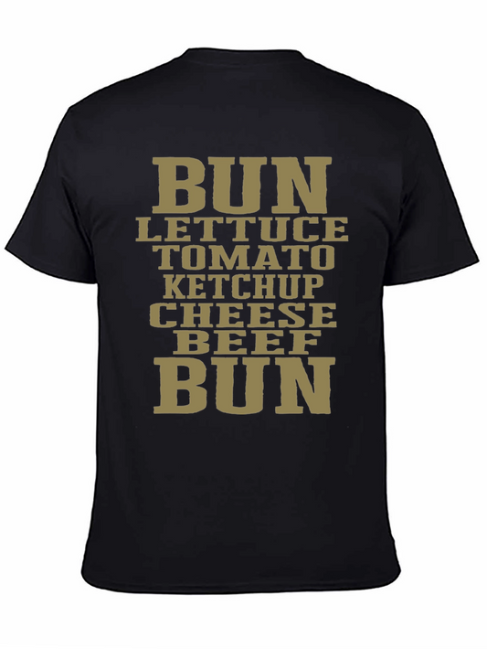 Burger Ingredients Graphic T-Shirt - Casual Comfort