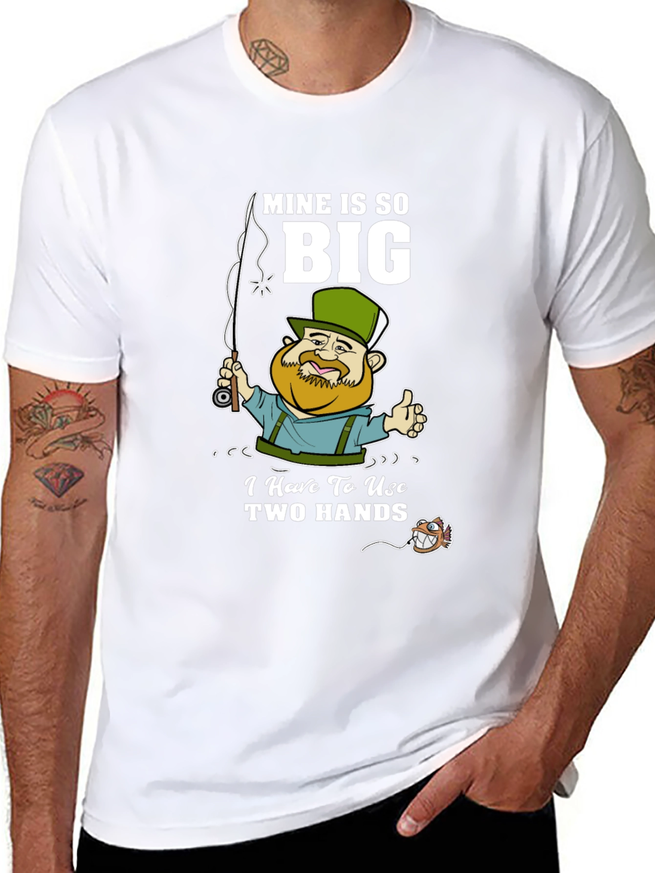 Funny Fishing T-Shirt - Mine Is So Big