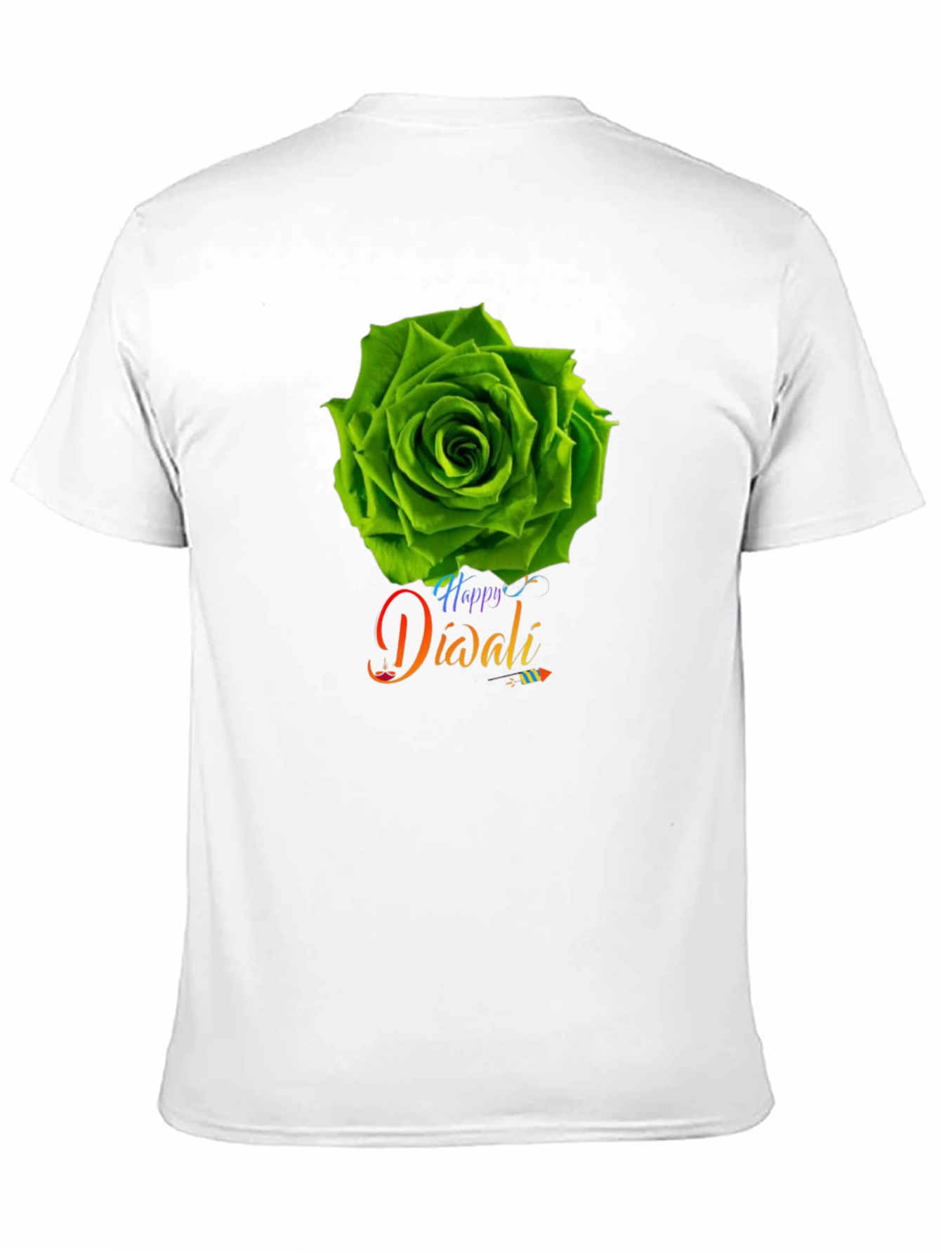 Happy Diwali Green Rose T-Shirt