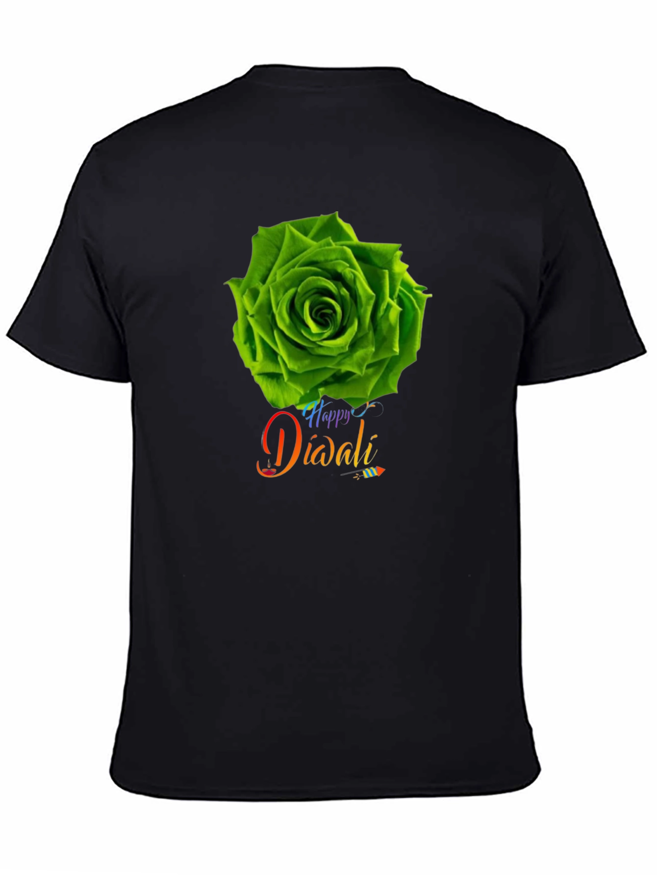 Happy Diwali Green Rose T-Shirt