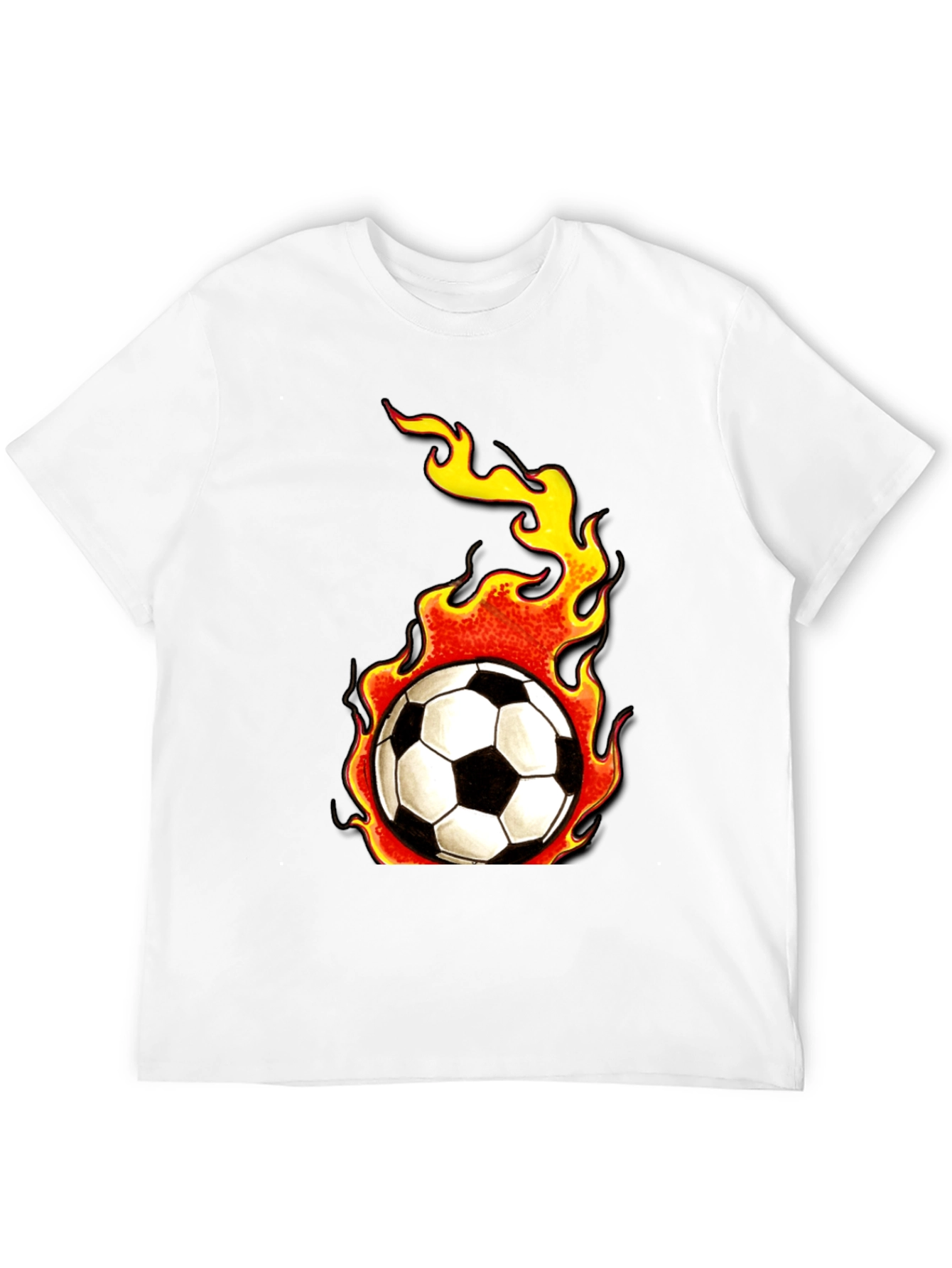 Flaming Soccer Ball Graphic Tee