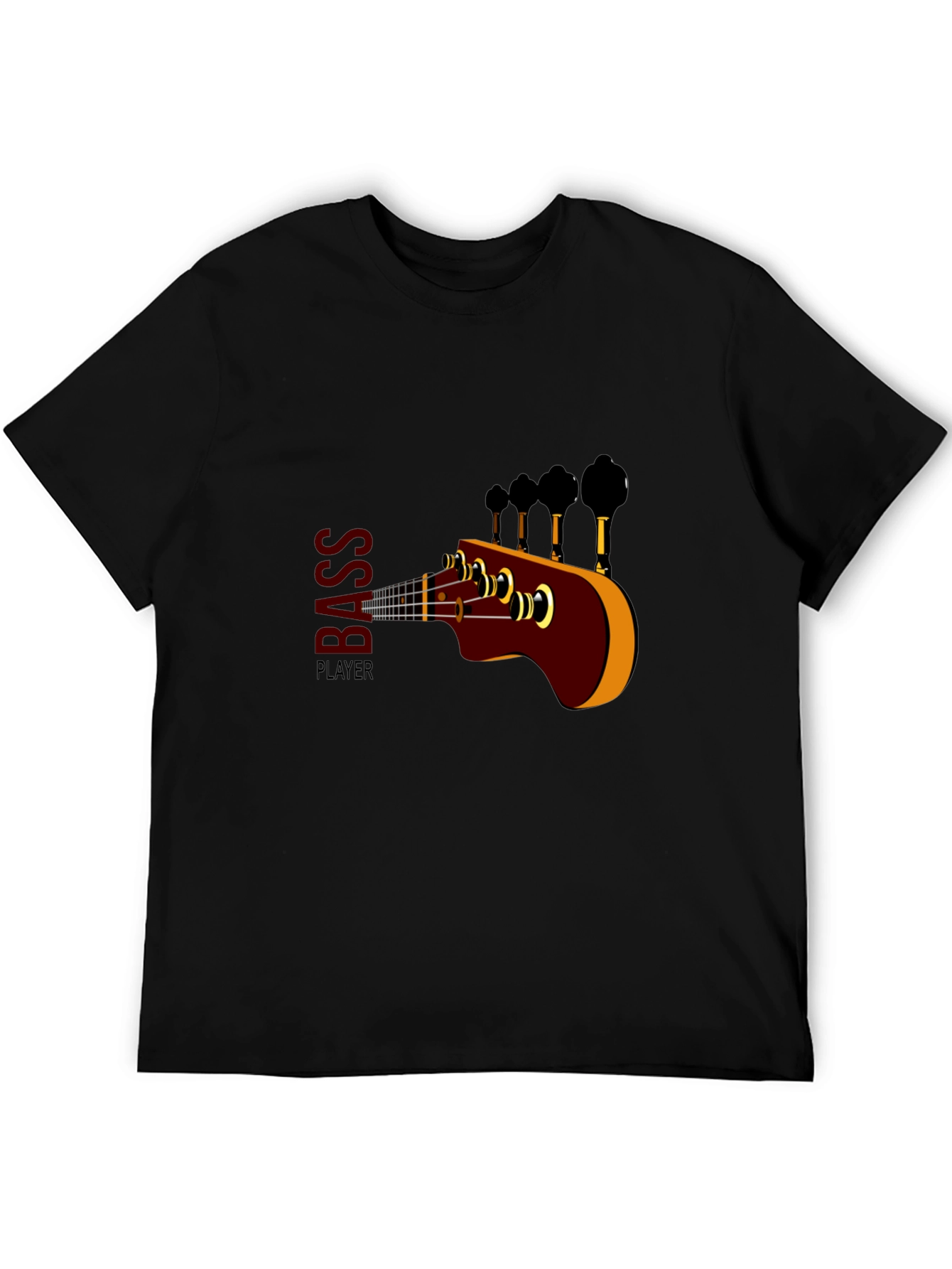 Bass Player Graphic Tee - Black Unisex T-Shirt