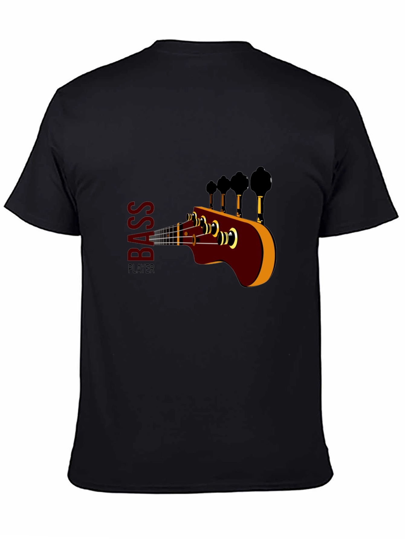 Bass Player Graphic Tee - Black Unisex T-Shirt