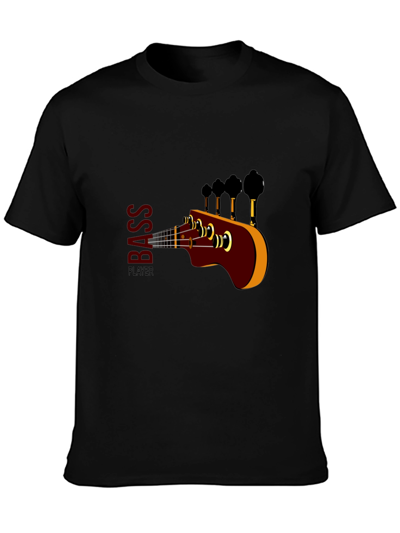 Bass Player Graphic Tee - Black Unisex T-Shirt
