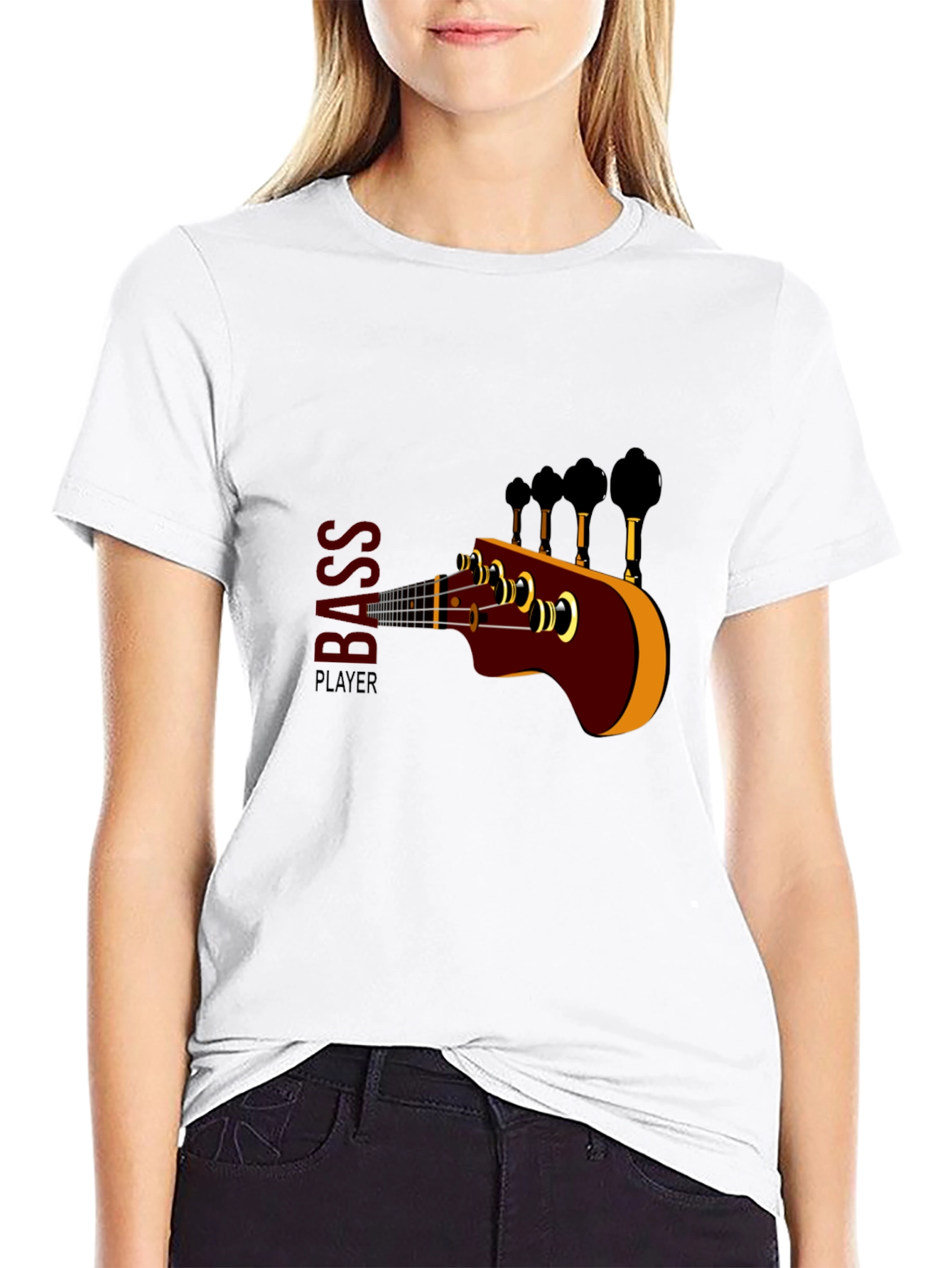 Bass Player Graphic Tee - Black Unisex T-Shirt