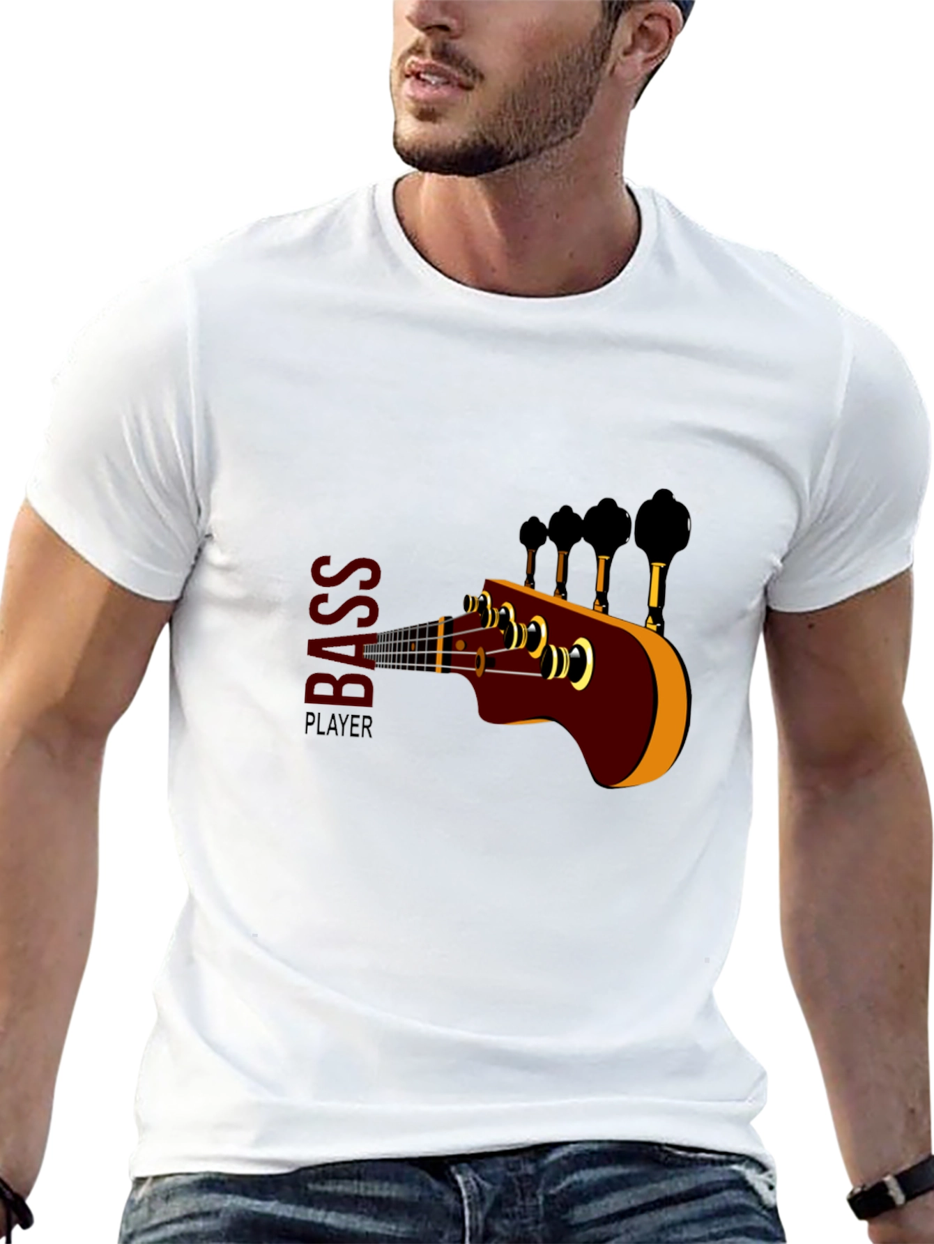 Bass Player Graphic Tee - Black Unisex T-Shirt