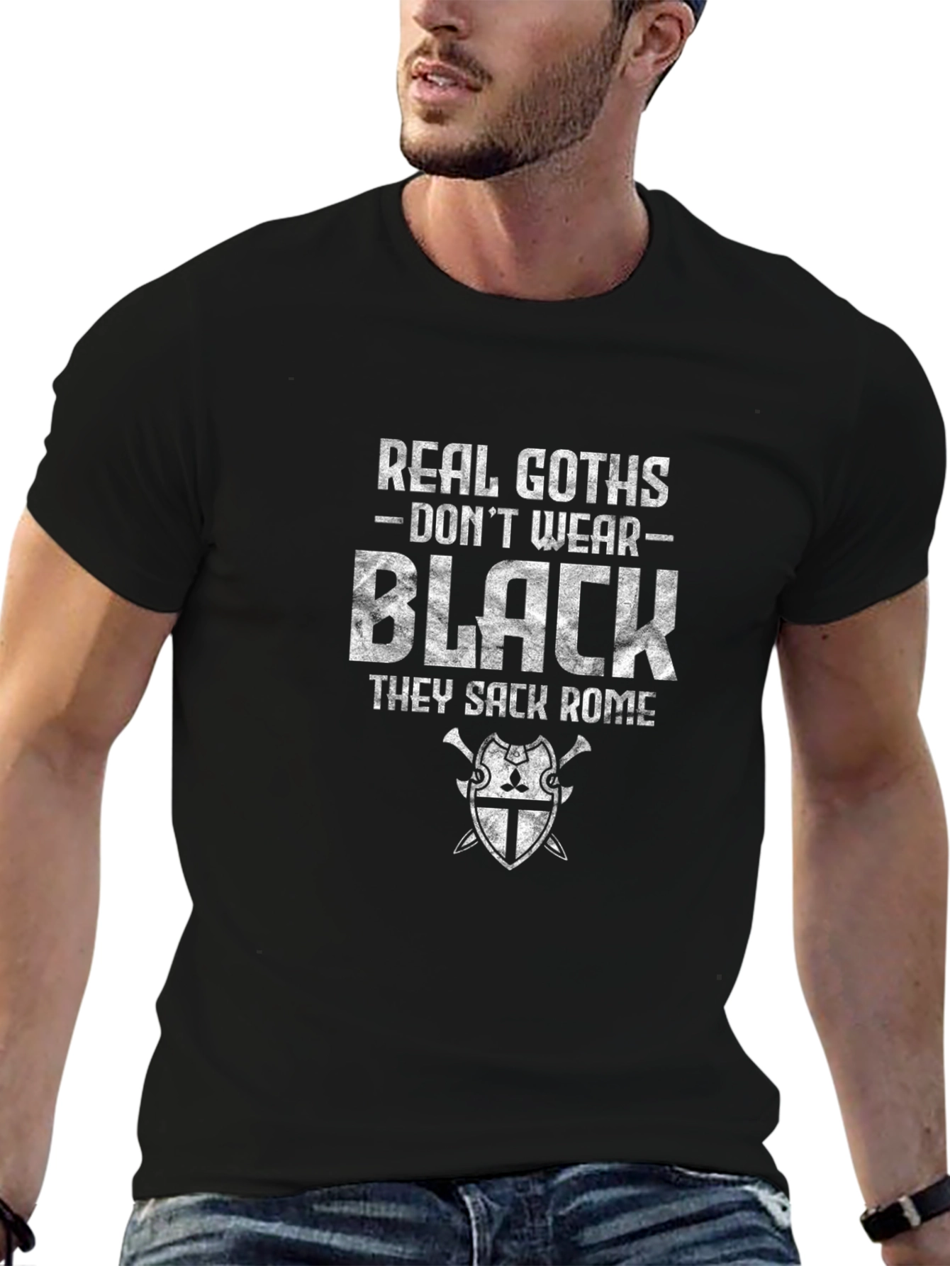 Real Goths Dont Wear Black Humor Tee