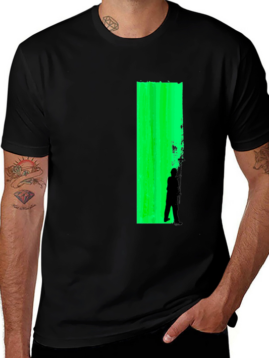Green Wall Silhouette Graphic T-Shirt