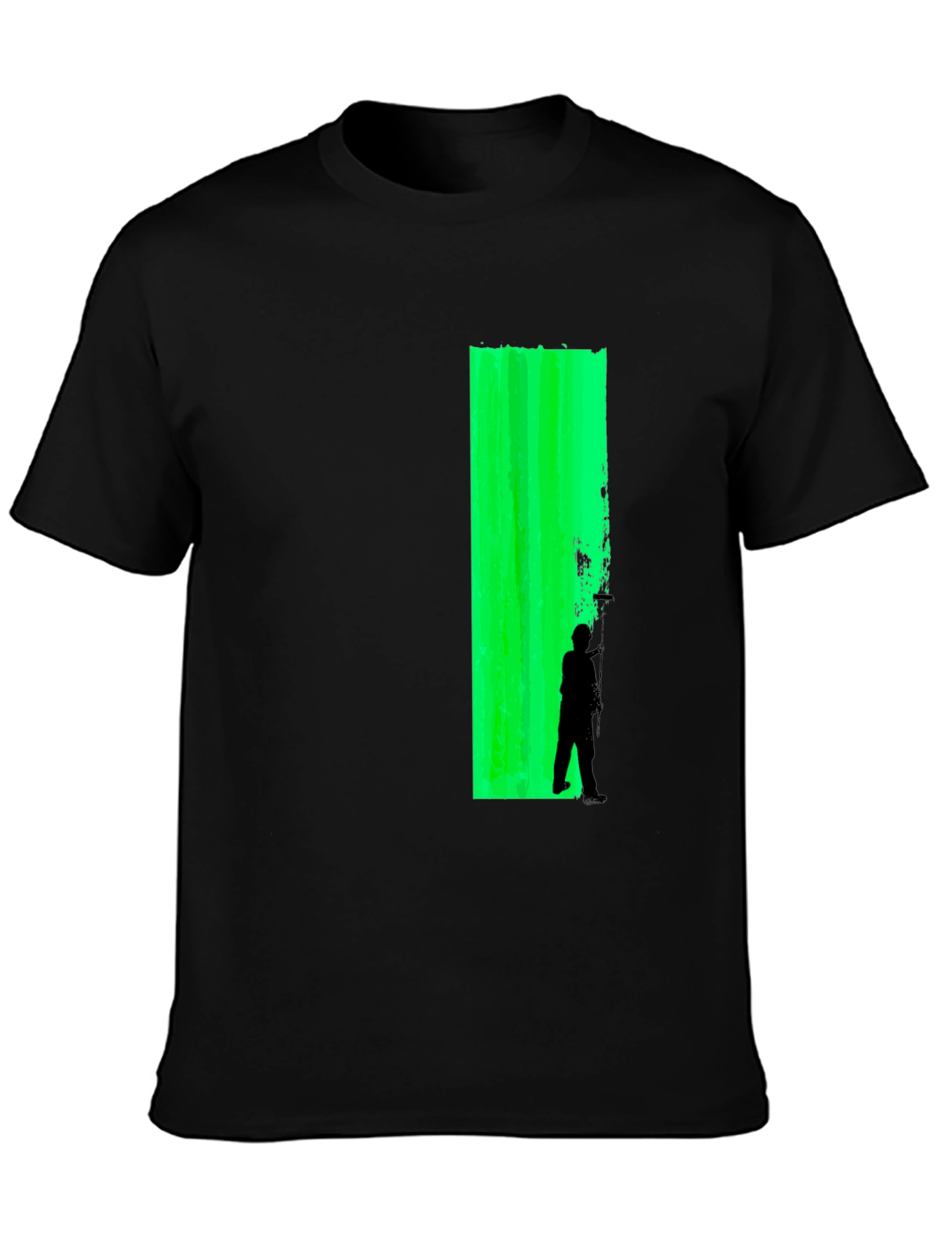 Green Wall Silhouette Graphic T-Shirt