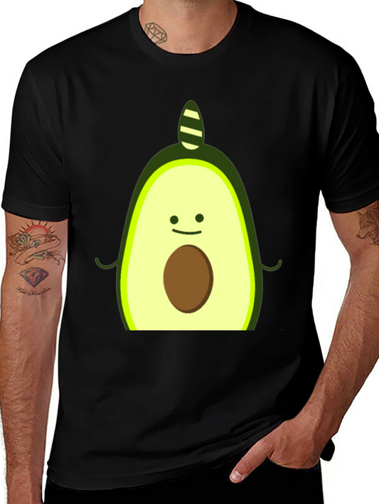 Avocado Unicorn Graphic Tee - Mens Black T-Shirt