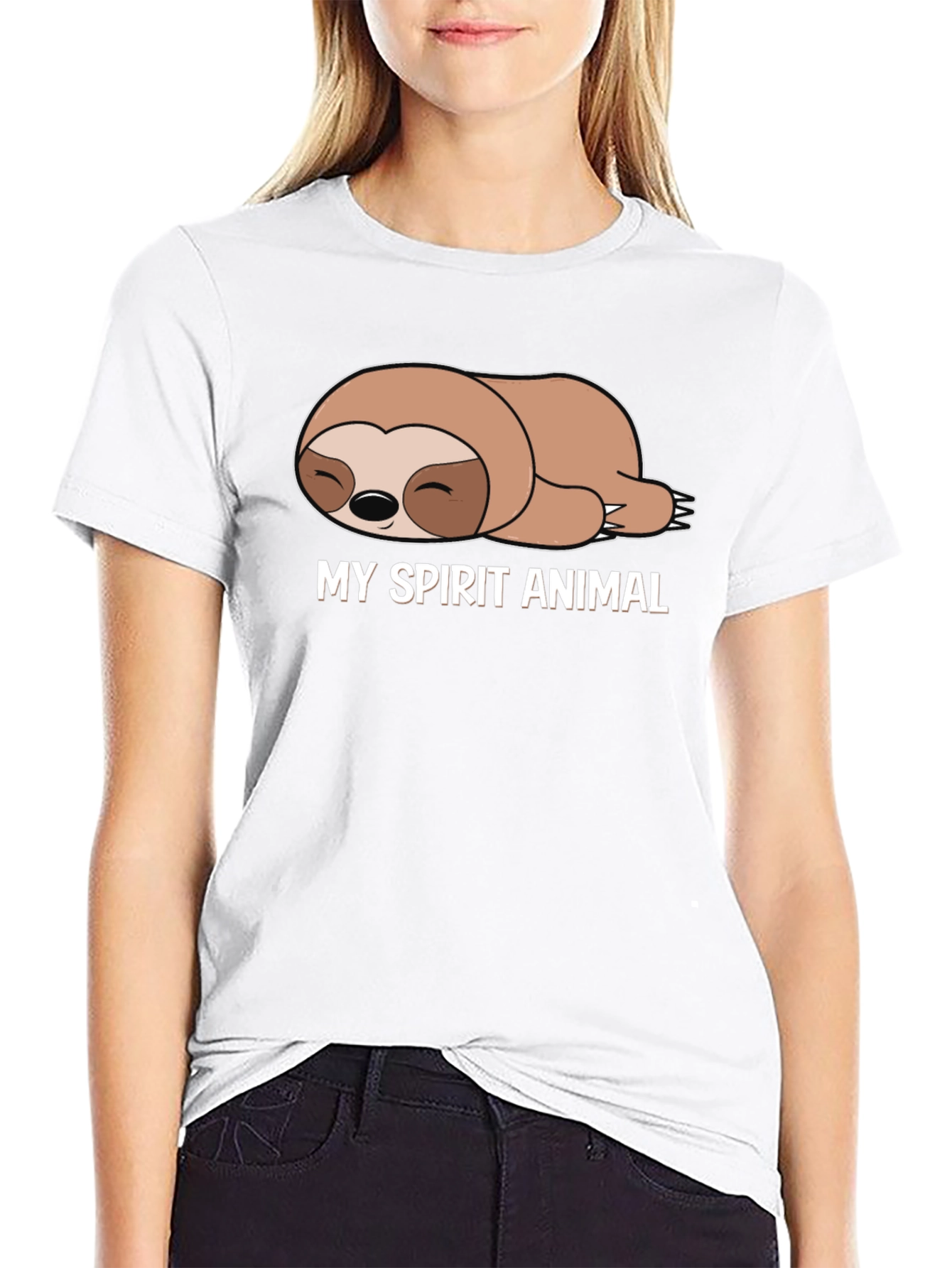 Sloth Spirit Animal Graphic T-Shirt
