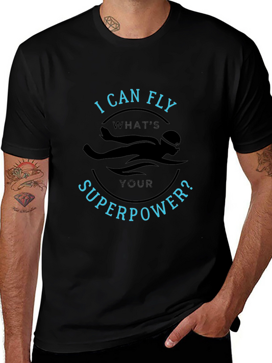 I Can Fly Superpower Black T-Shirt