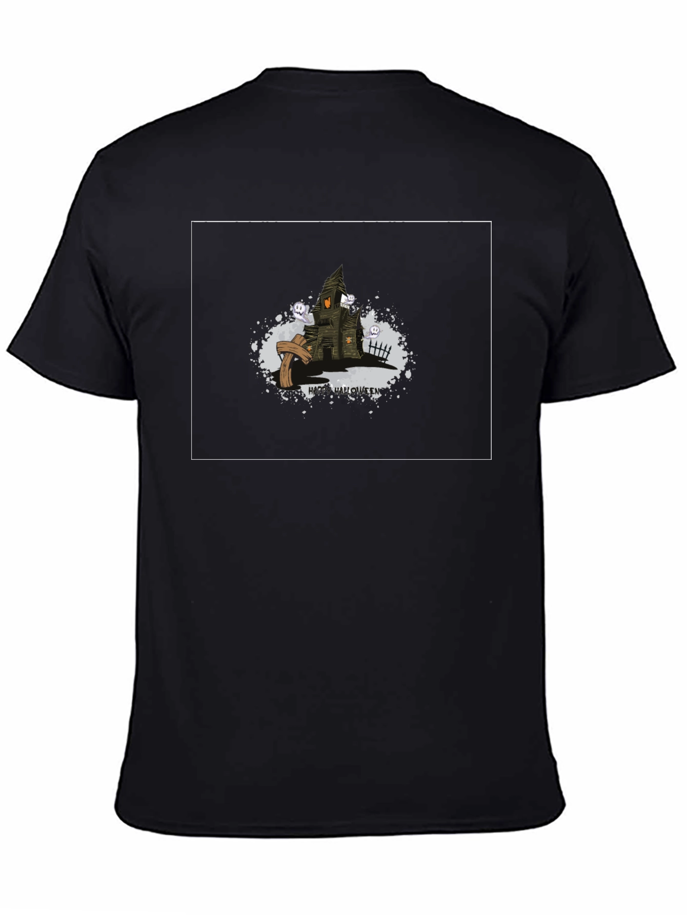 Spooky Halloween House Graphic Tee