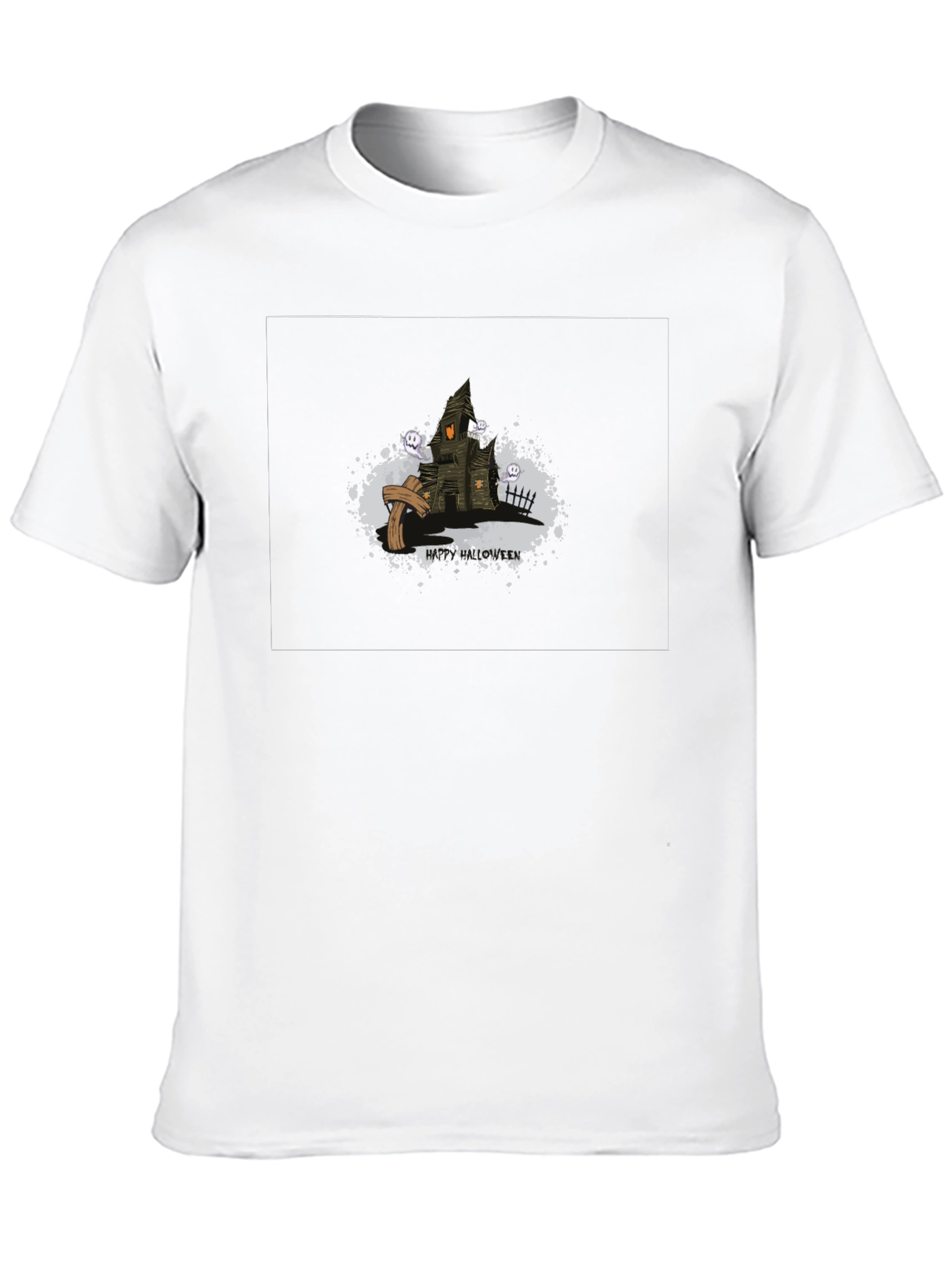 Spooky Halloween House Graphic Tee
