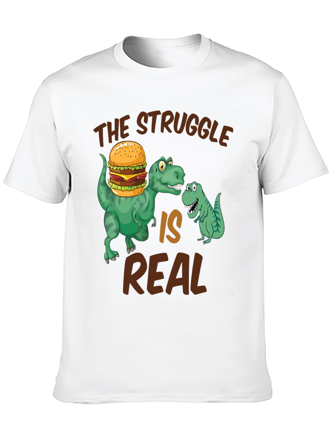 Dino Burger Struggle T-Shirt