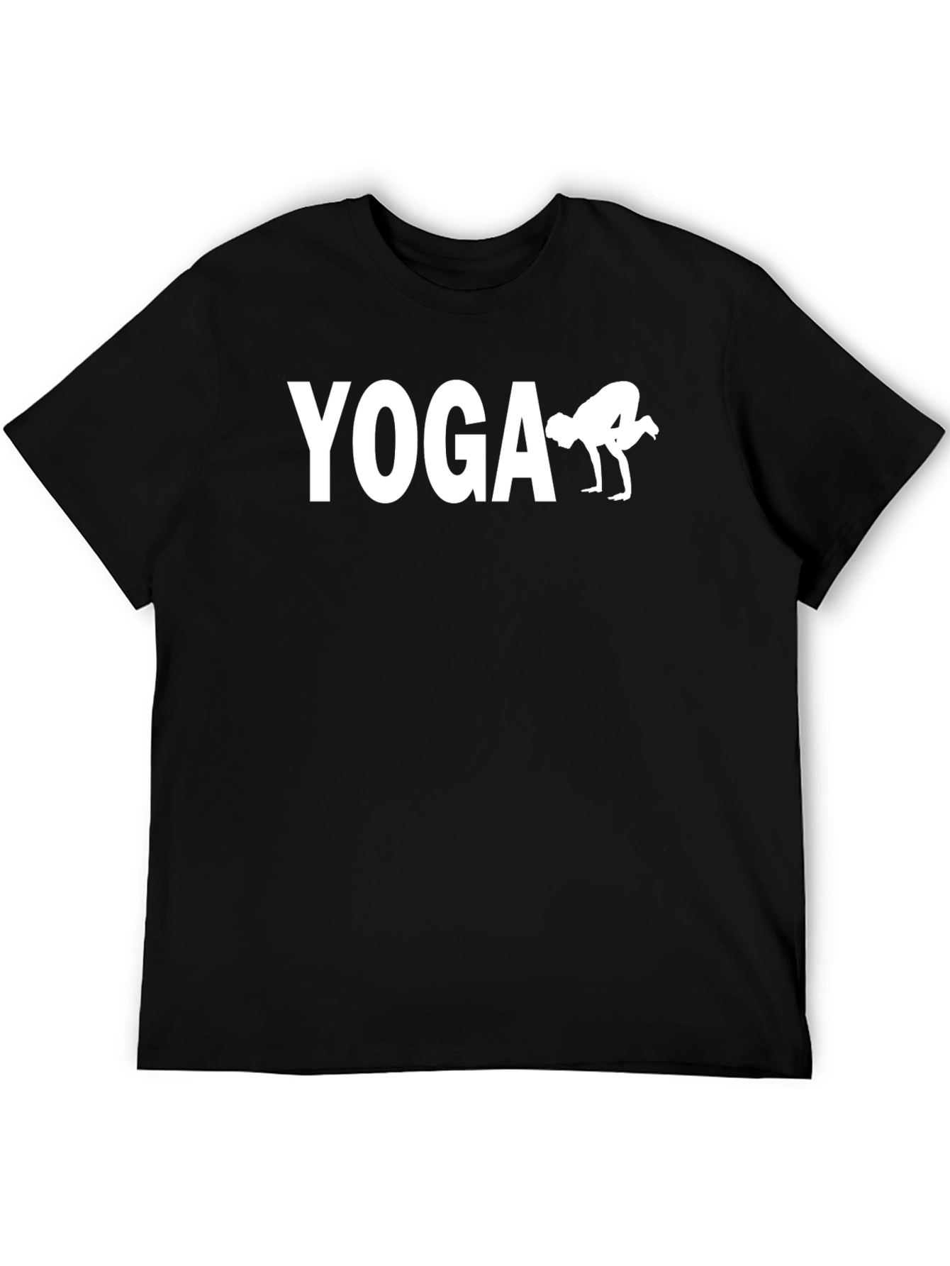 Yoga Pose Graphic T-Shirt - Black Cotton Tee