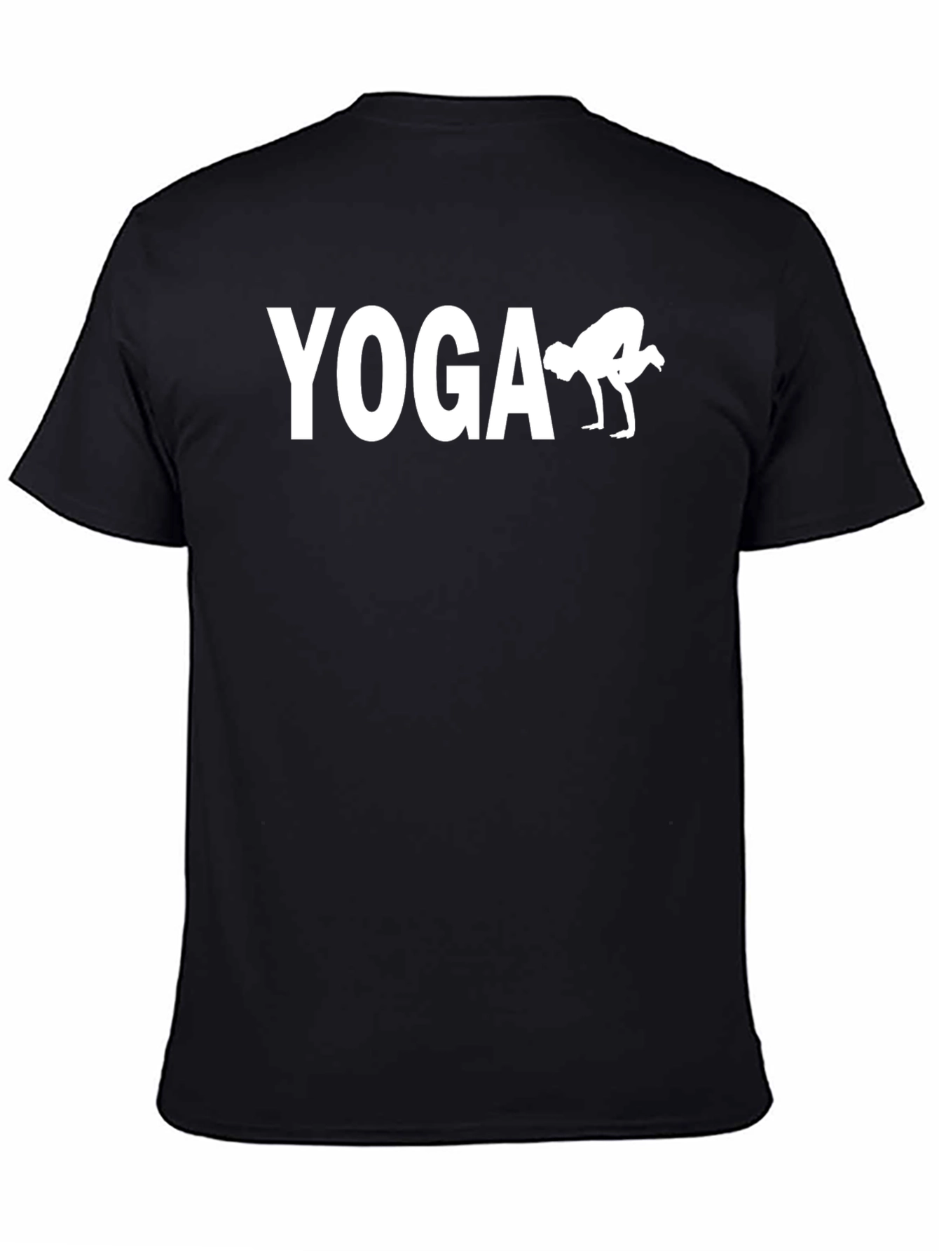 Yoga Pose Graphic T-Shirt - Black Cotton Tee