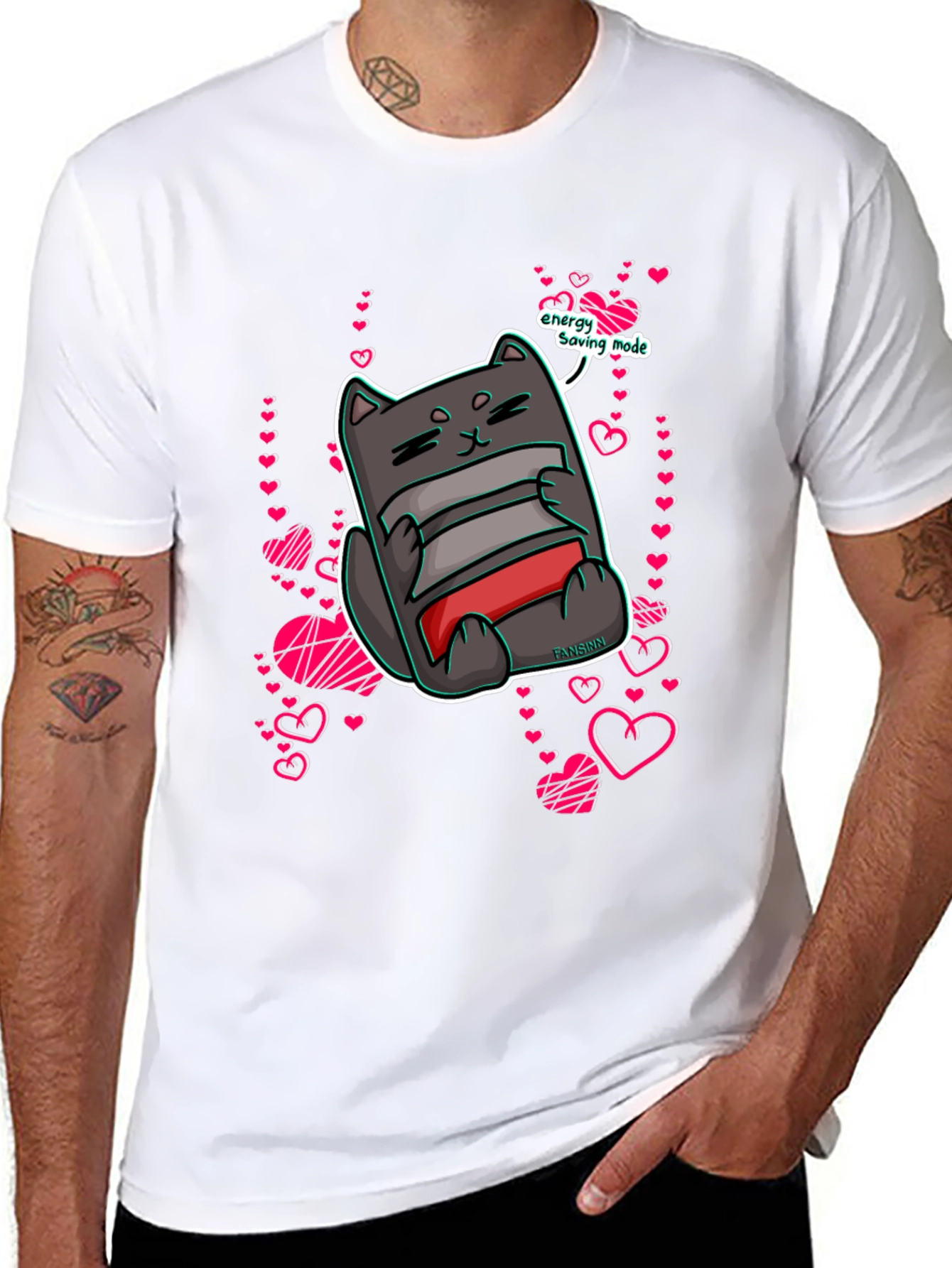 Energy Saving Mode Cat T-Shirt