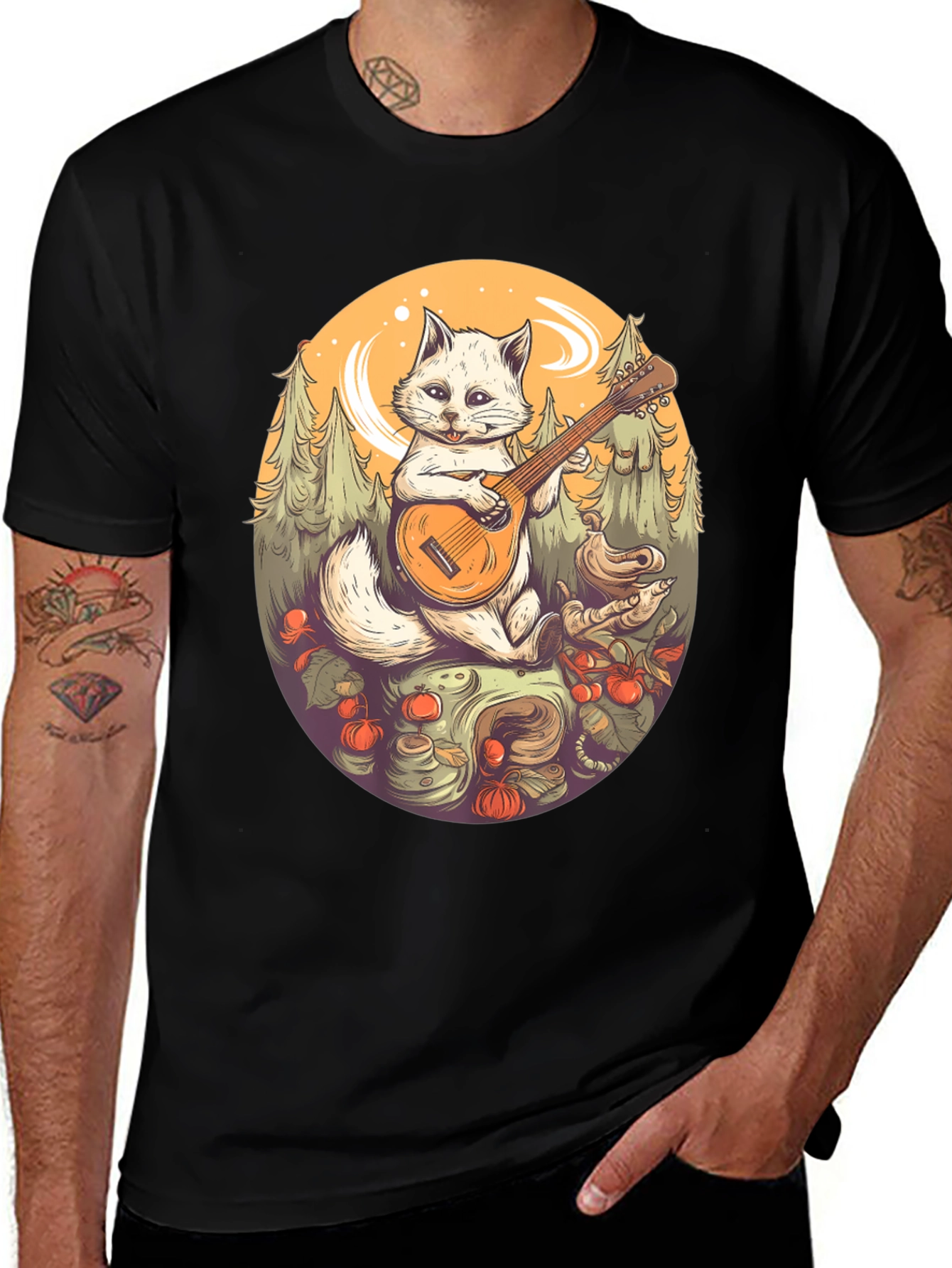 Cat Playing Guitar T-Shirt