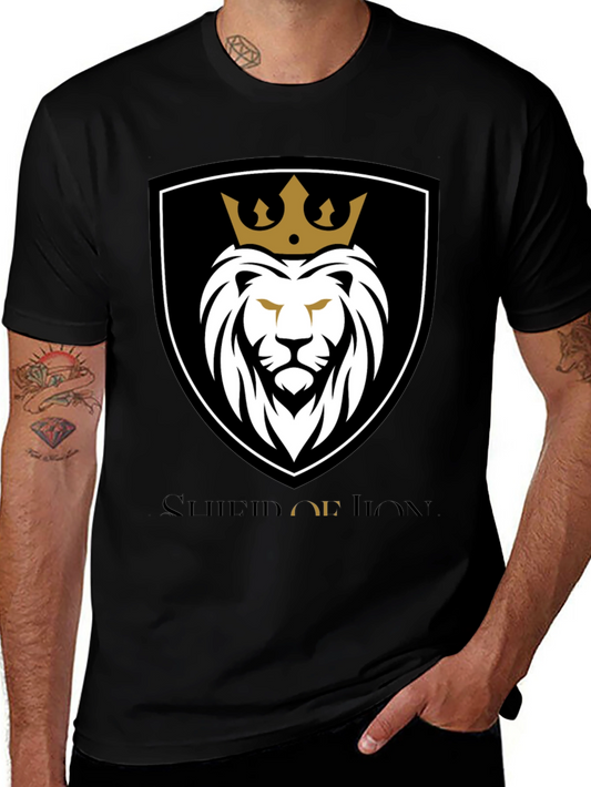 Crowned Lion Graphic Tee - Black