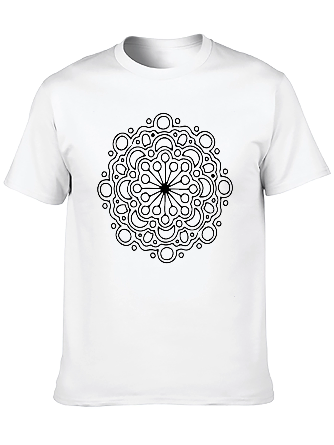 Abstract Mandala Graphic Tee - Mens Black T-Shirt