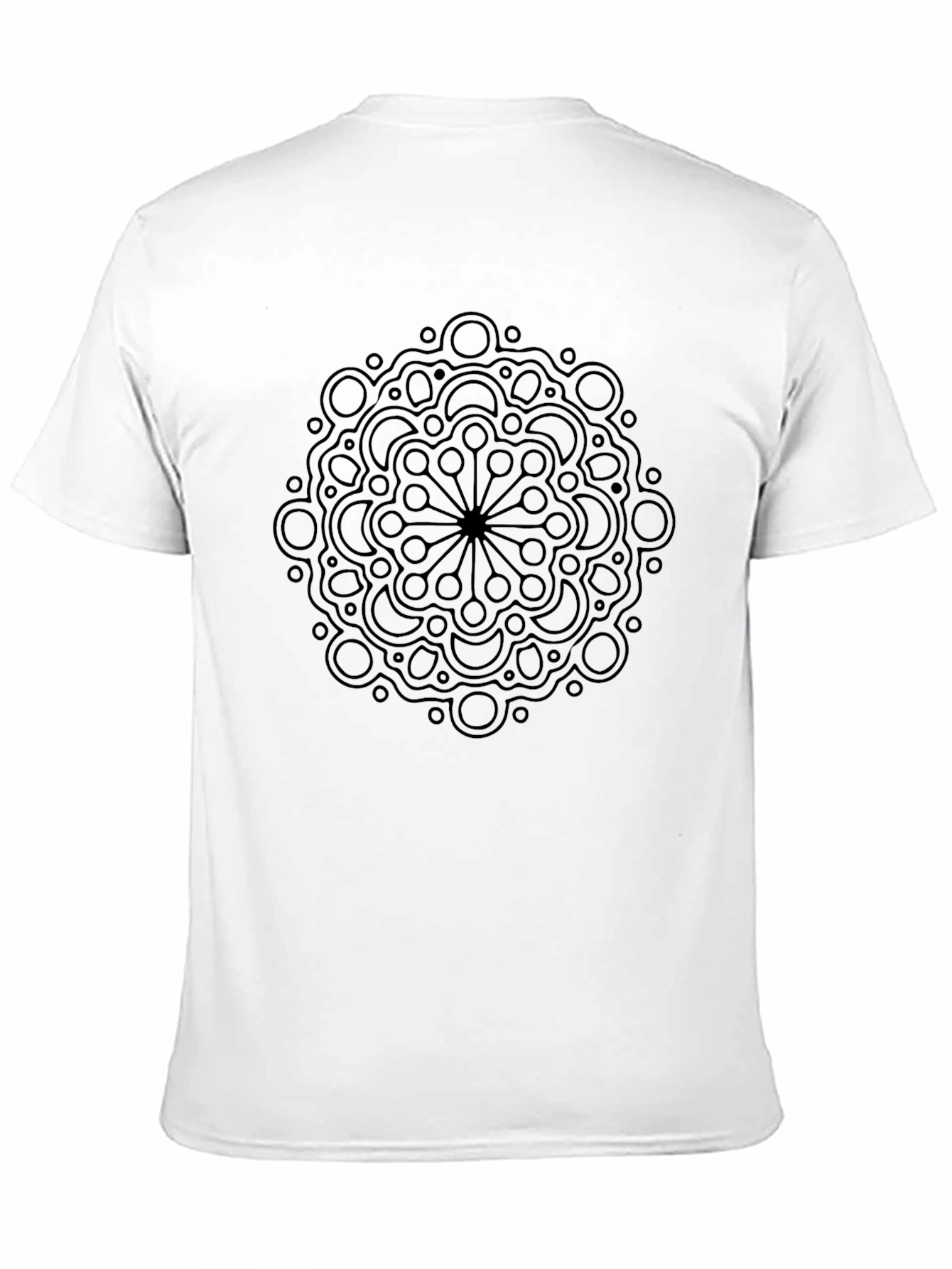 Abstract Mandala Graphic Tee - Mens Black T-Shirt