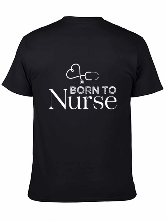 Born to Nurse Graphic T-Shirt - Heart Stethoscope