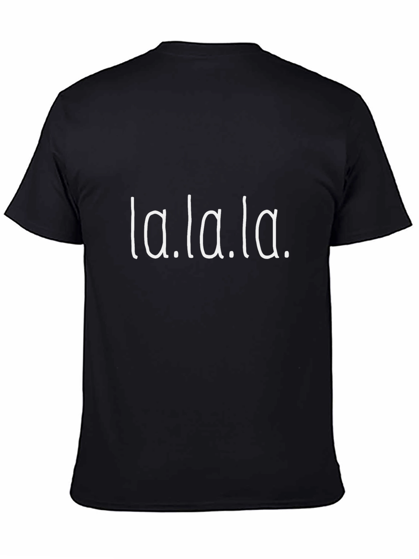 La La La Graphic Tee - Casual Black T-Shirt