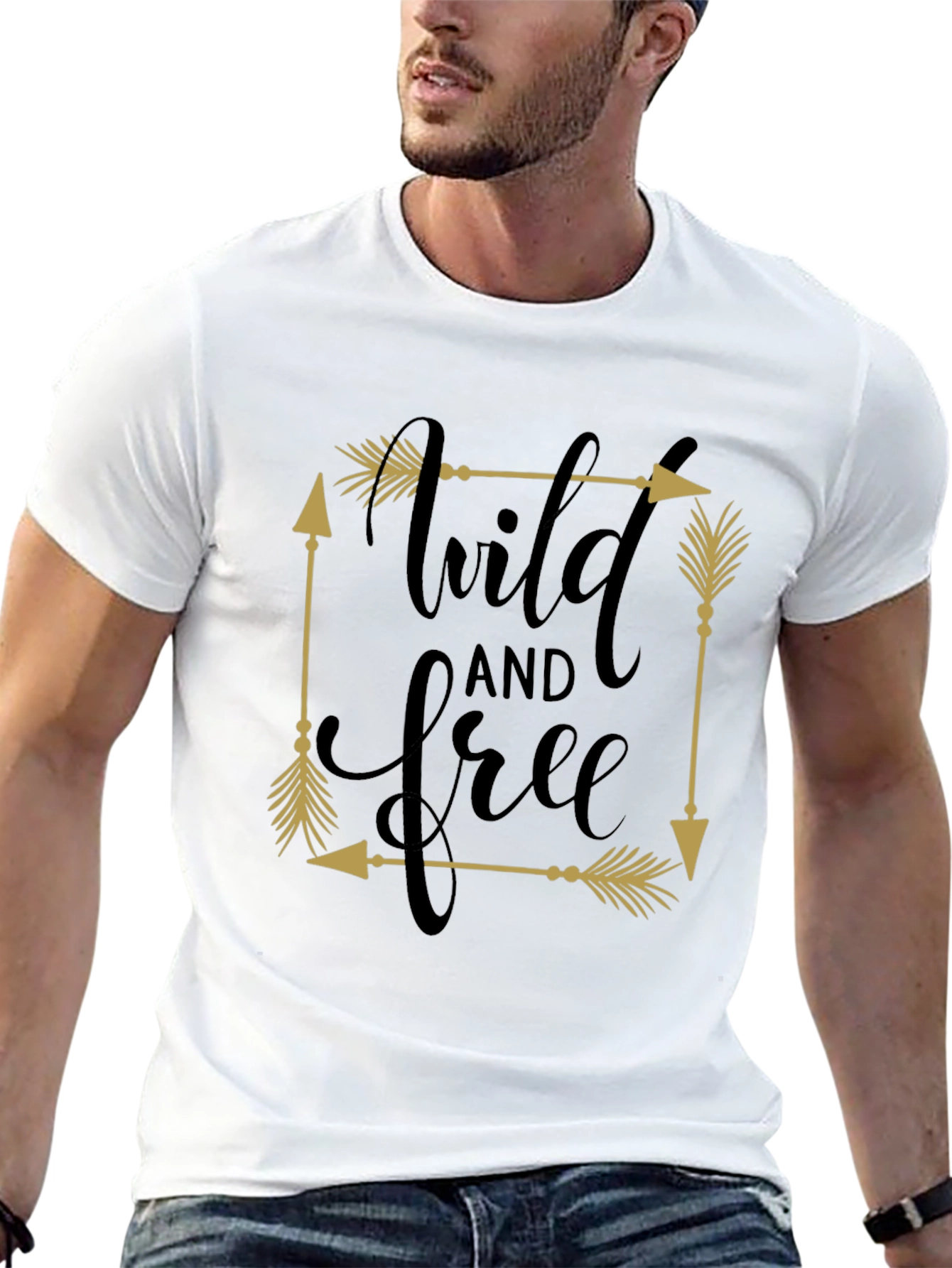 Wild & Free Arrow Graphic Tee - Black