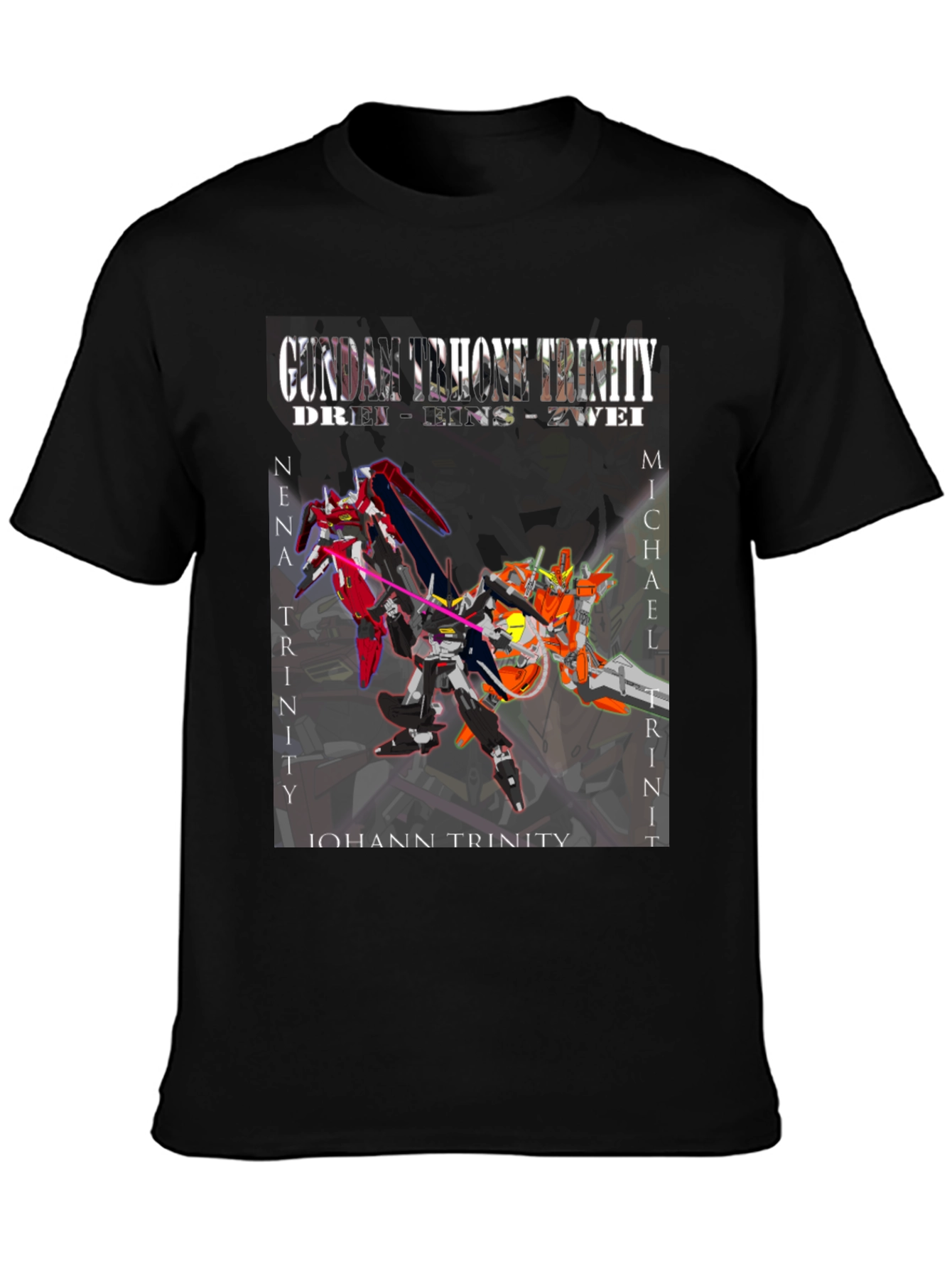 Gundam Throne Trinity T-Shirt - Anime Robot Tee