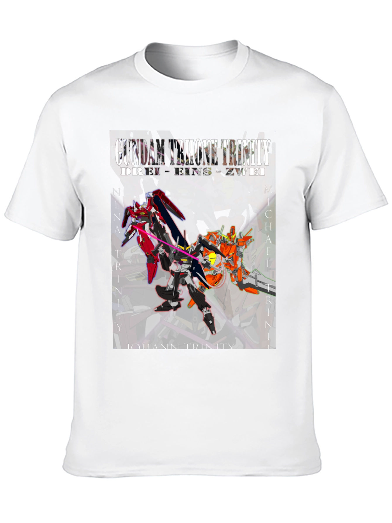 Gundam Throne Trinity T-Shirt - Anime Robot Tee