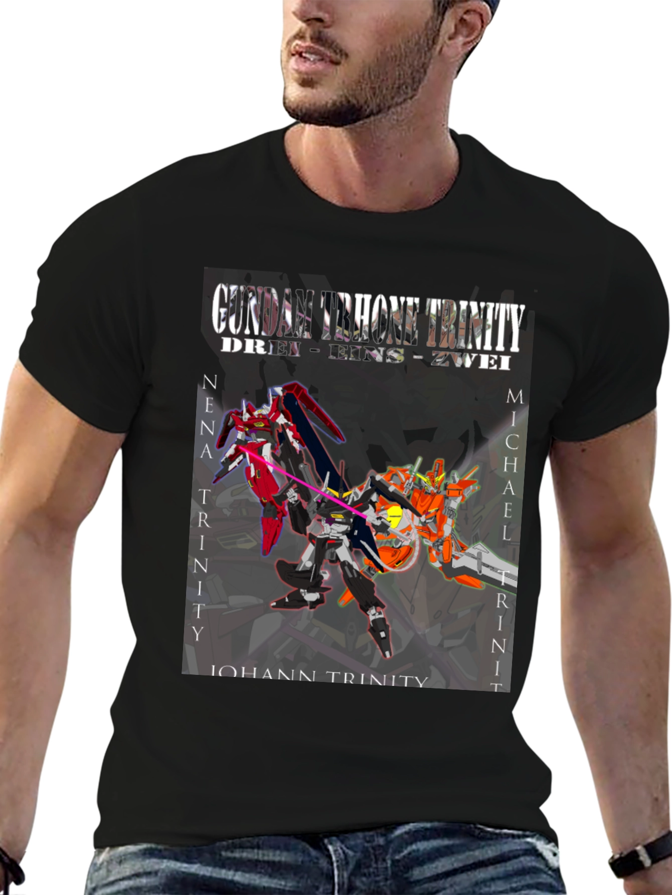 Gundam Throne Trinity T-Shirt - Anime Robot Tee
