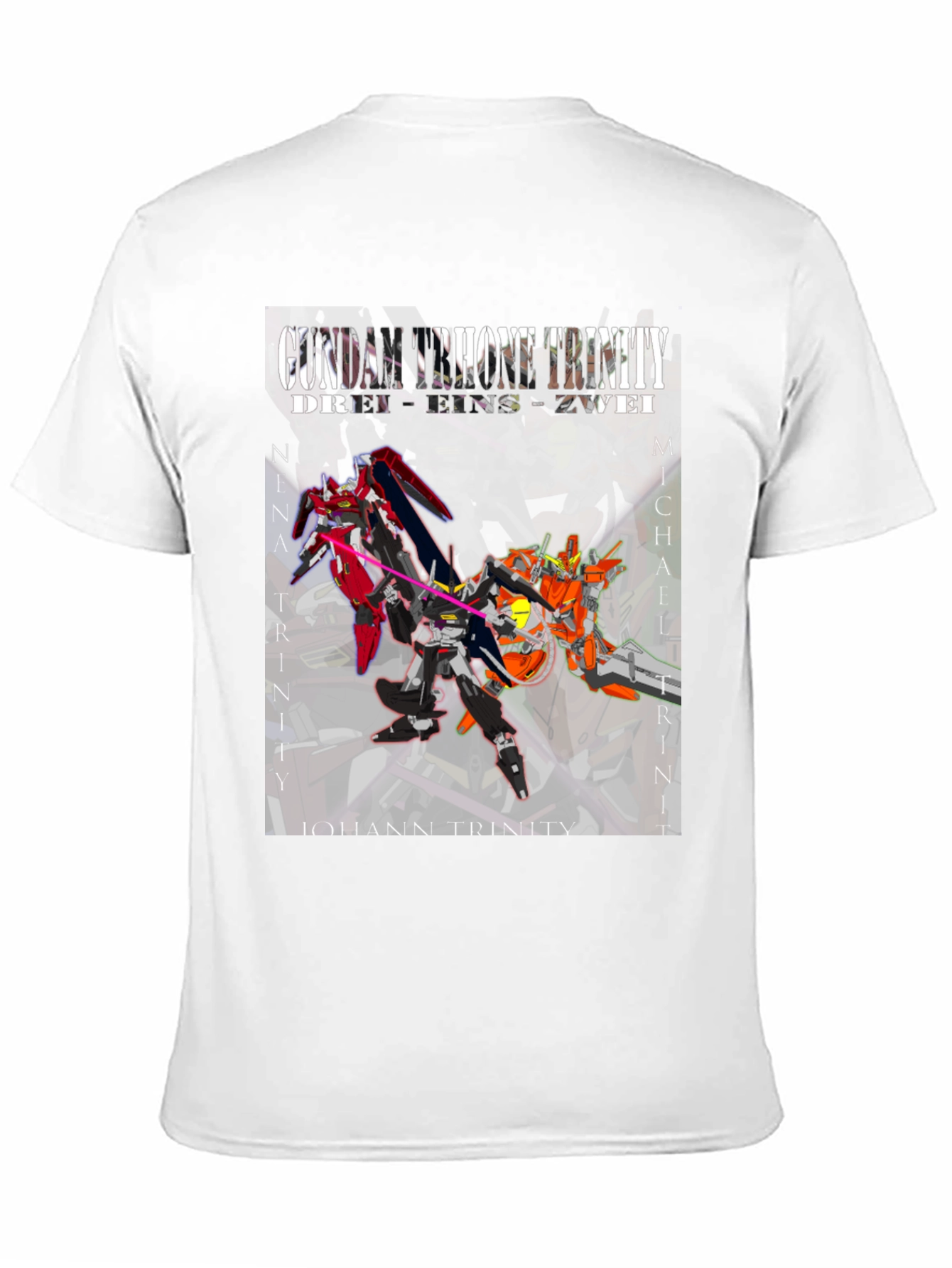 Gundam Throne Trinity T-Shirt - Anime Robot Tee