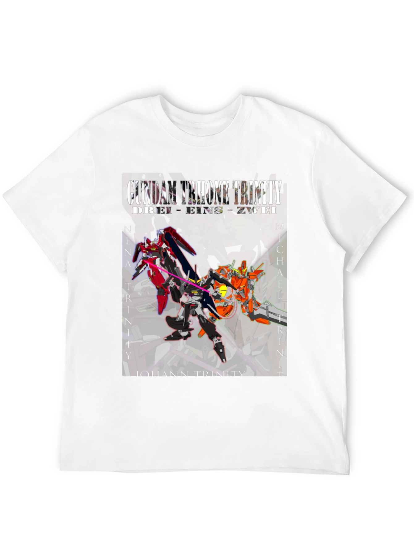 Gundam Throne Trinity T-Shirt - Anime Robot Tee