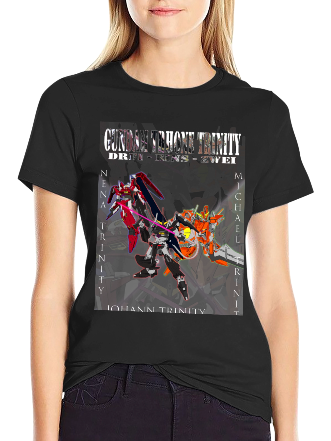 Gundam Throne Trinity T-Shirt - Anime Robot Tee