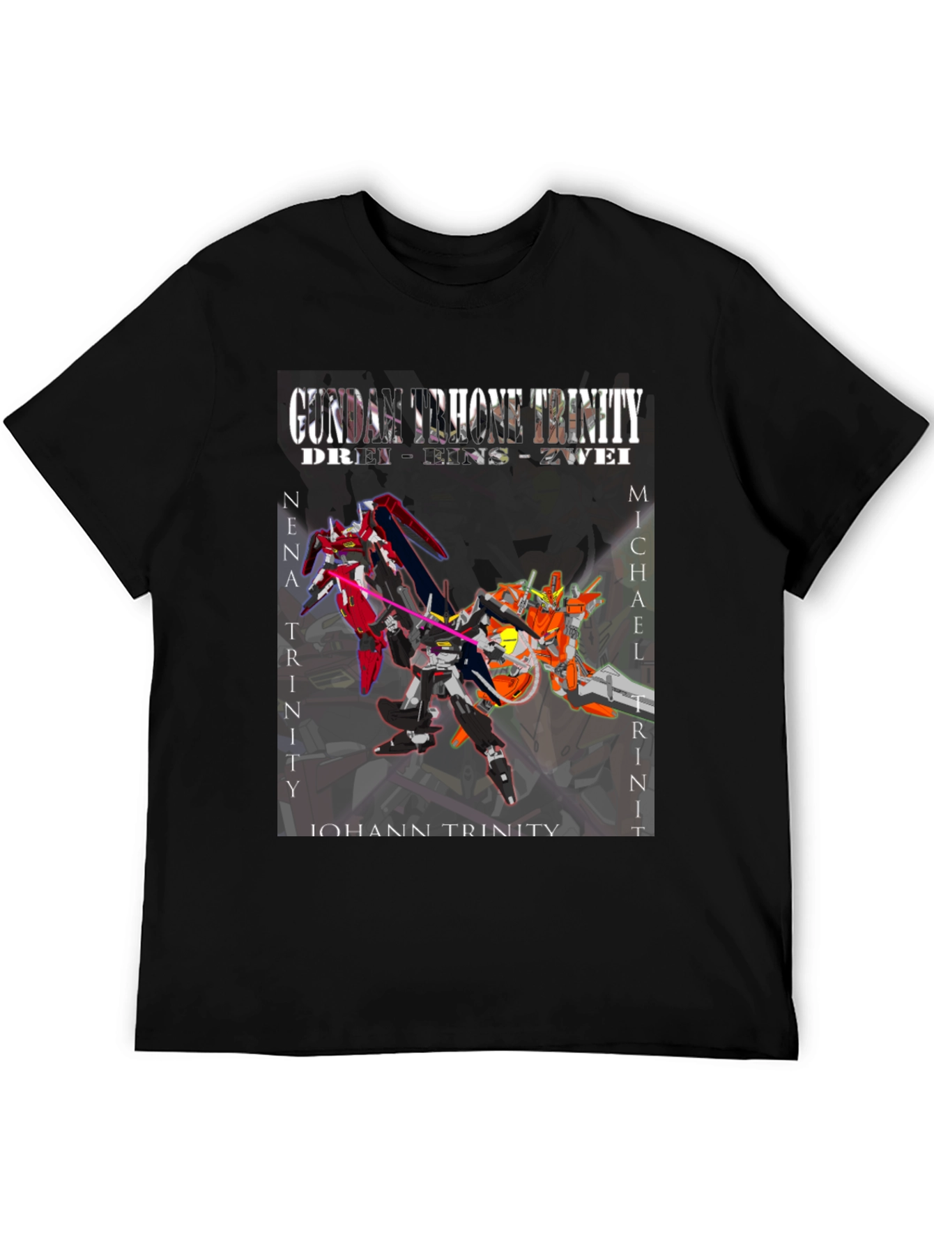 Gundam Throne Trinity T-Shirt - Anime Robot Tee