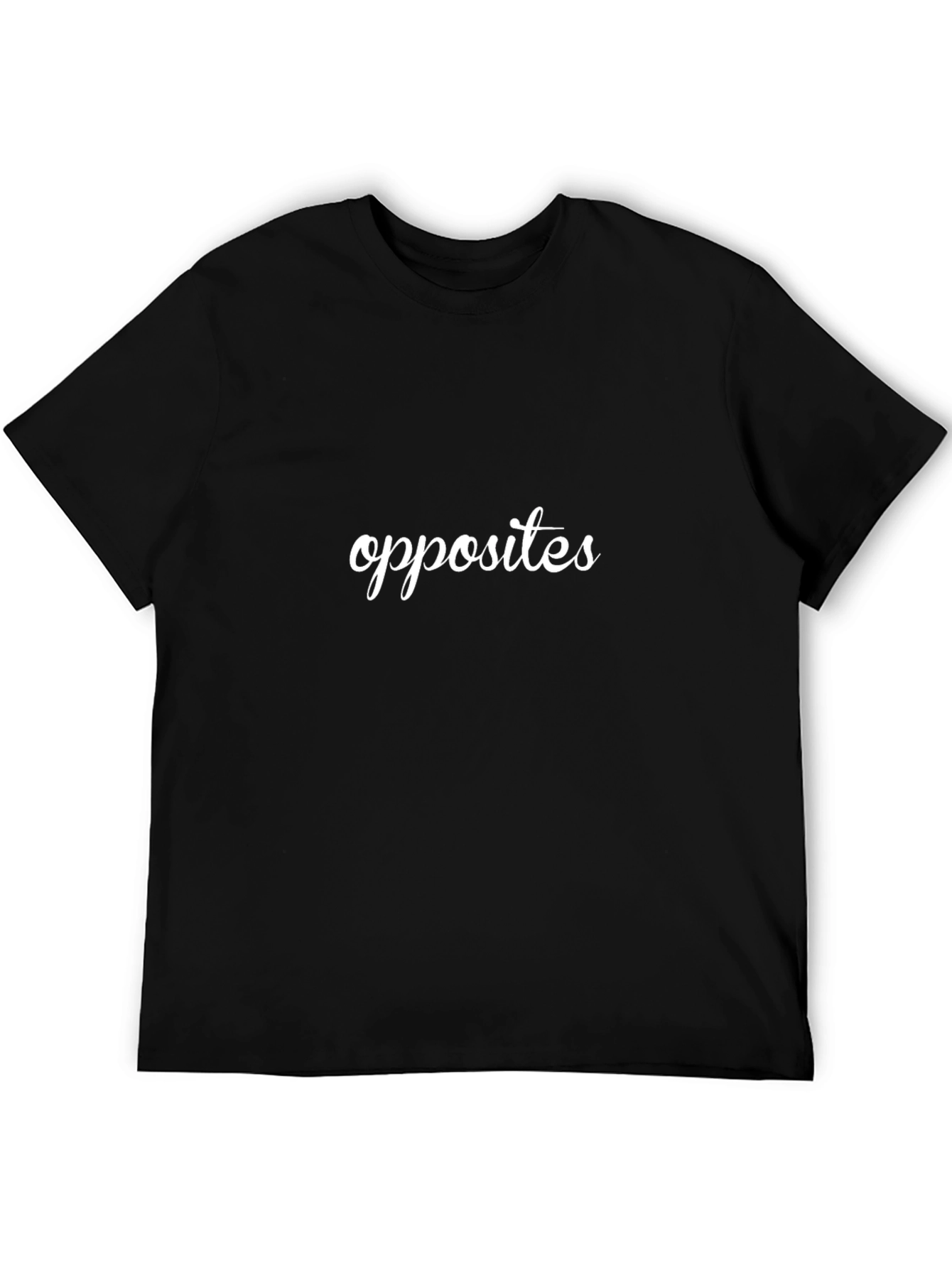 Opposites Black Graphic Tee Shirt